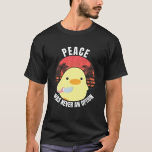 Camiseta Paz Nunca Foi Uma Opção - Pato Com Faca Pato W