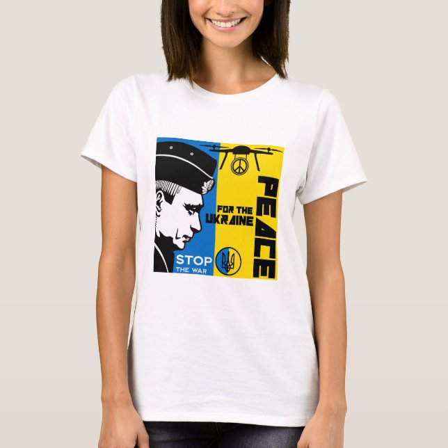 Camiseta Paz Para A Ucrânia (Frente)