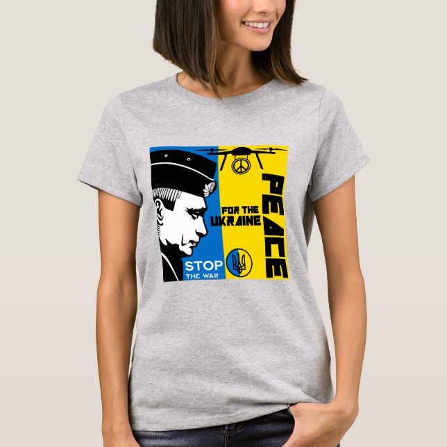Camiseta Paz Para A Ucrânia (Frente)