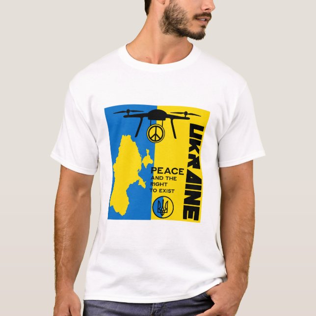 Camiseta Paz Para A Ucrânia (Frente)
