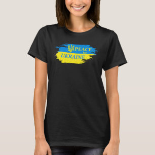 Camiseta Paz Para A Ucrânia Bandeira Ucrânia Logotipo Ucrân
