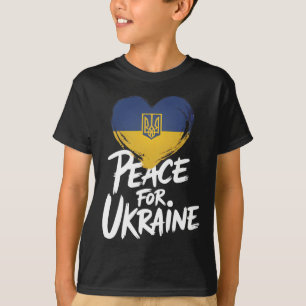 Camiseta Paz Para a Ucrânia Bandeira Ucraniana Símbolo do C