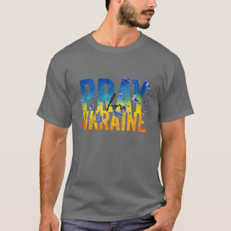 Camiseta Paz Para A Ucrânia Coração Da Paz Ucraniano