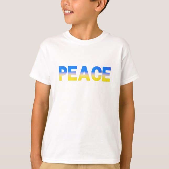 Camiseta Paz para a Ucrânia - Guerra do Sem guerra ucranian (Frente)