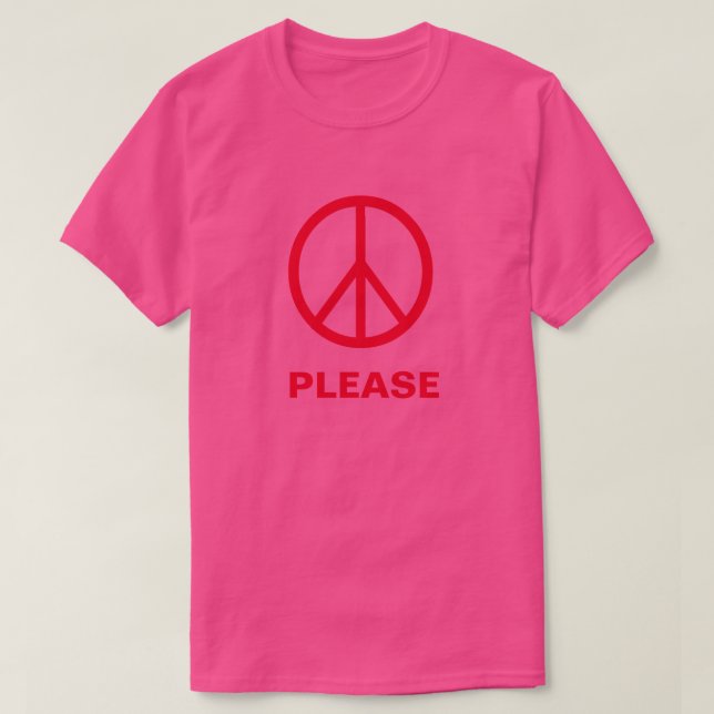 CAMISETA PAZ POR FAVOR - (Frente do Design)
