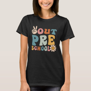 Camiseta Paz Pré-Escolar Fora do Groovy Retro Feliz Dia Pas