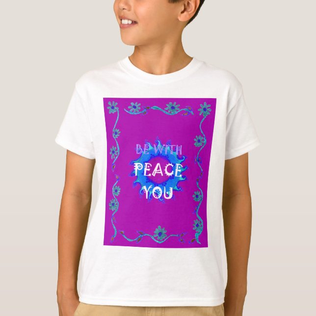 Camiseta Paz Seja Com Seu Impressão Inspirador (Frente)