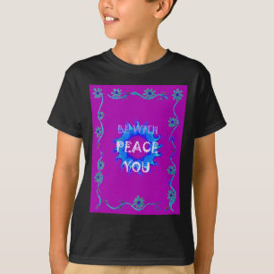 Camiseta Paz Seja Com Seu Padrão De Arte De Texto Inspiraci