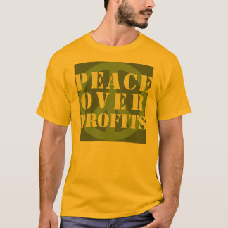 Camiseta Paz sobre t-shirt dos lucros