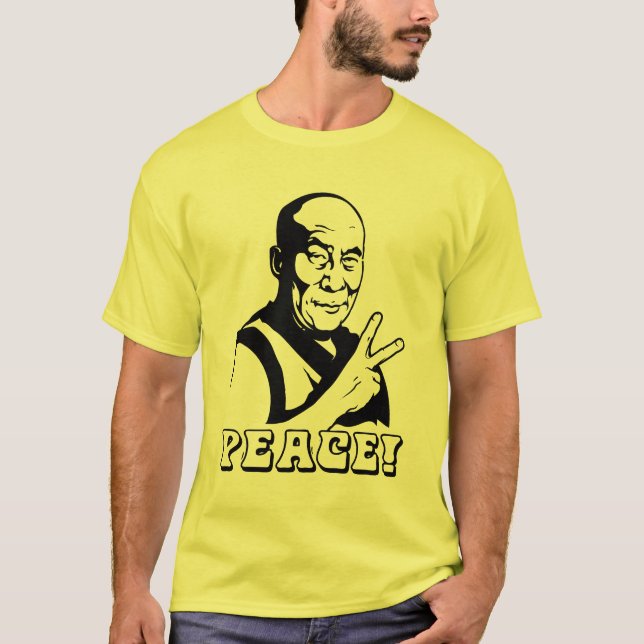 Camiseta PAZ! T-shirt de Dalai Lama (Frente)