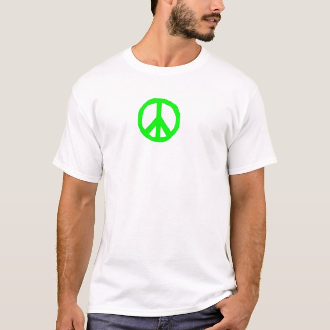 Camiseta PAZ - verde limão (Frente)