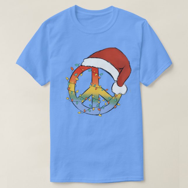 Camiseta PazNatal Luz Santa Hat (Frente do Design)