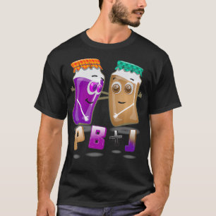 Camiseta PB+J Manteiga de amendoim e geleia de amendoim igu