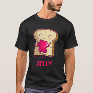 Camiseta PB&J Manteiga de Amendoim Geleia Mirtilo Família C