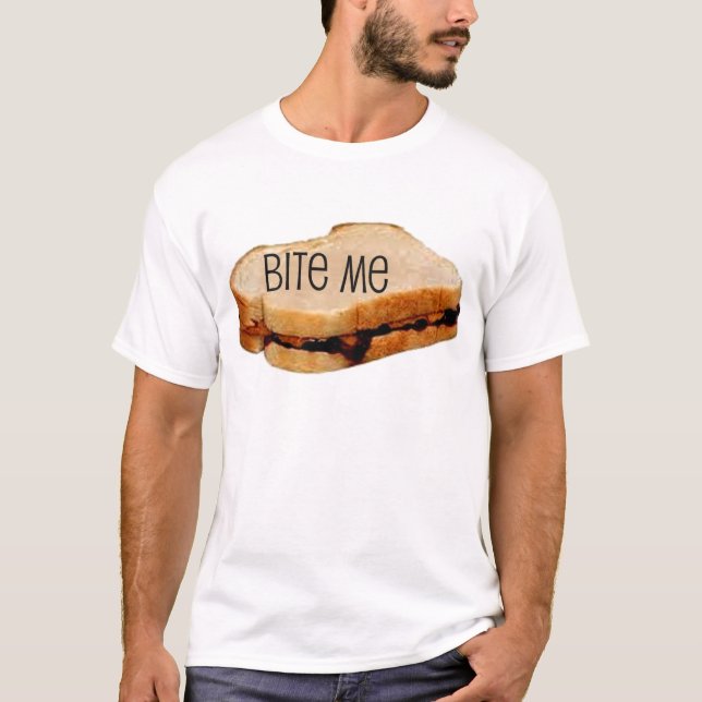 CAMISETA PB&J "MORDEM-ME" IMPRESSÃO DO SANDUÍCHE (Frente)