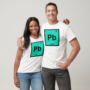 Camiseta Pb - Química do Chumbo Símbolo da Tabela Periódica