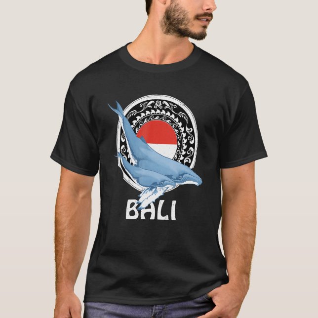 Camiseta Pback Whales Dive Bali Indonésia Sinalizador (Frente)