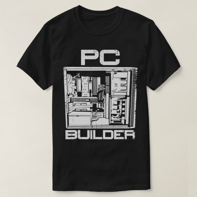Camiseta PC Builder Tecnologia de informação especializada (Frente do Design)