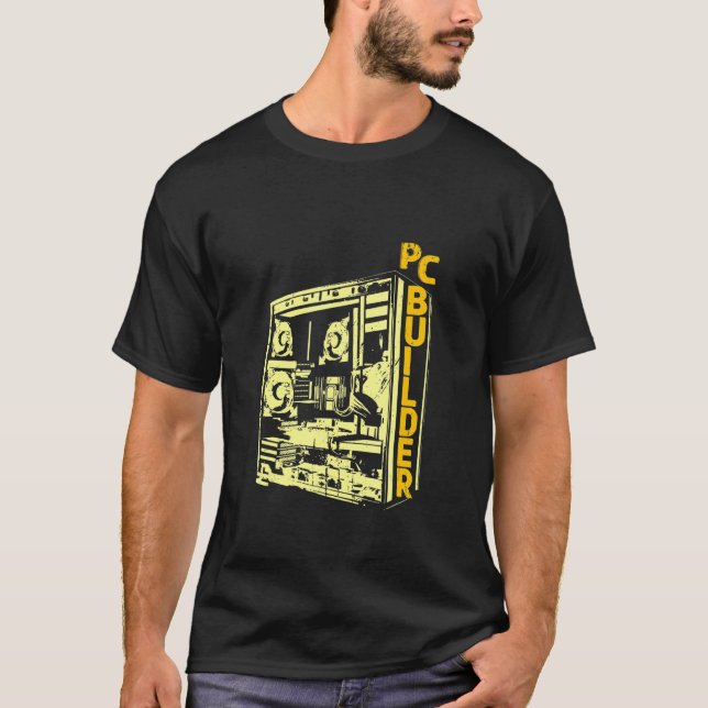 Camiseta PC Builder Tecnologia de informações de Engenheiro (Frente)
