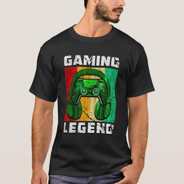 Camiseta Pc Gaming Legend Son Brother Videos games N Gamer (Frente)