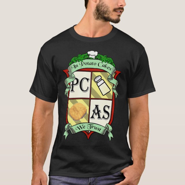 Camiseta PCAS - design de escudo (Frente)
