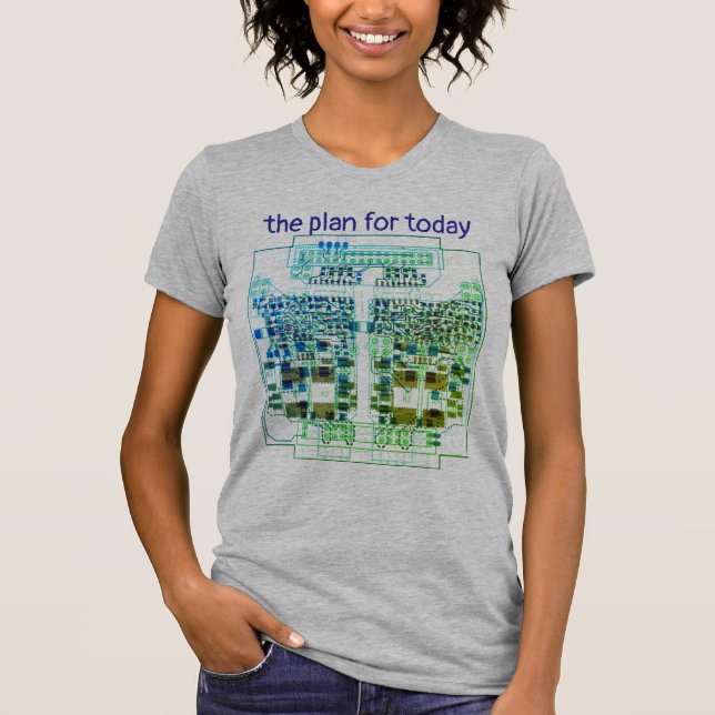 Camiseta PCB Printed Circuit Board Platinen-Shirt mit Plan  (Frente)