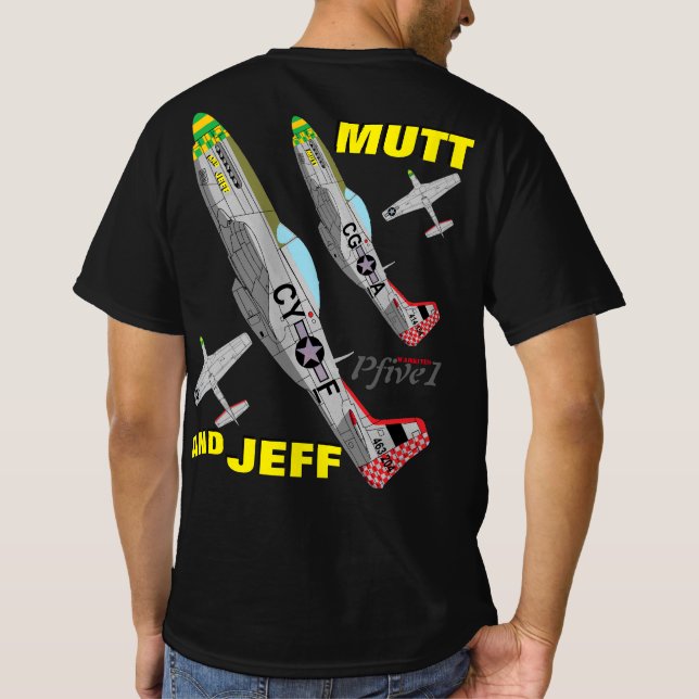 Camiseta Pcinco1 P-51 "Mutt and Jeff" 3rd Scouting Force T- (Verso)