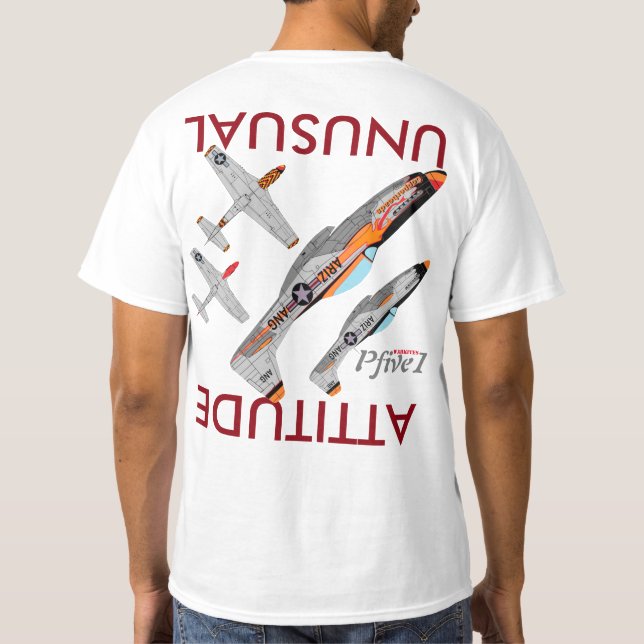 Camiseta Pcinco1 P-51 T-Shirt-T-Shirt - Atitude Incomum (Verso)