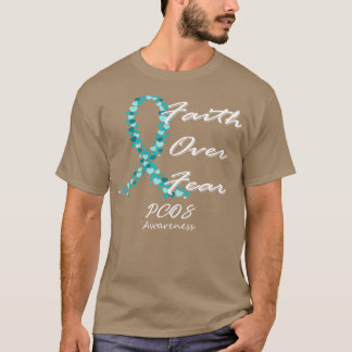 Camiseta PCOS Sensibiliza A Fé Sobre O Medo Nesta Família