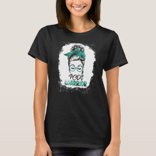 Camiseta Pcos Warrior Branqueou Messy Bun Survivor Acredite