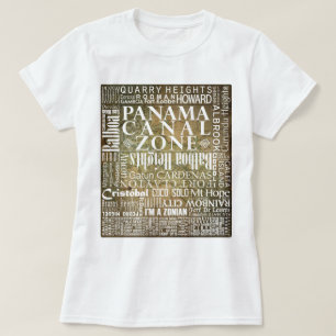 Camiseta PCZ - Locais da Zona do Canal do Panamá com Mapa d