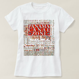 Camiseta PCZ - Lugar da zona do canal do Panamá com design