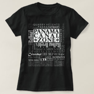 Camiseta PCZ - Lugar da zona do canal do Panamá no branco