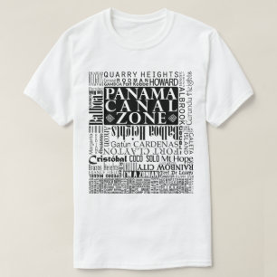Camiseta PCZ - Lugar da zona do canal do Panamá no preto