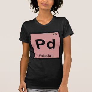 Camiseta Pd - Símbolo Periódico de Mesa de Química de Pa
