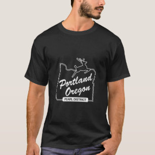 Camiseta Pdx Portland Oregon Sinal Pearl Distrito Portland 