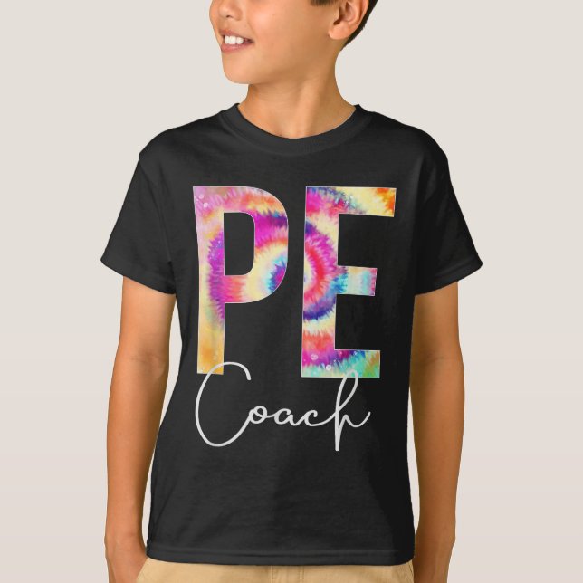 Camiseta Pe Coach Tie Dye Back To School Women Appreciation (Frente)