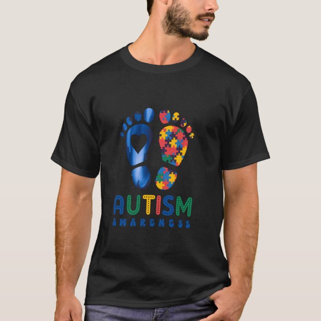 Camiseta Pé de conscientização sobre autismo (Frente)