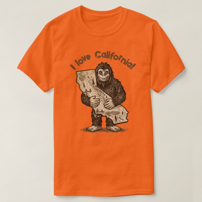 Camiseta Pé Grande Ama a Califórnia  (Frente do Design)