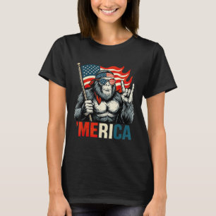 Camiseta Pé Grande América Rocha Bandeira Americana Patriót