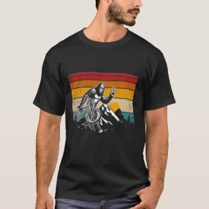 Camiseta Pé Grande Andando de Bicicleta Mountain Bike Vinta
