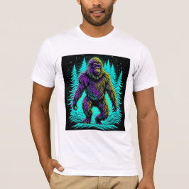 Camiseta Pé Grande Asquatch em Teal e Preto