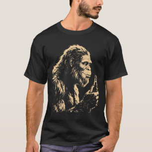 Camiseta Pé-grande bebendo cerveja engraçado sasquatch arte