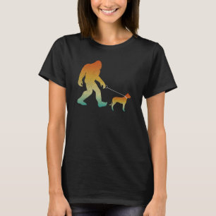Camiseta Pé Grande Caminhando Dogo Argentino Engraçado Pet