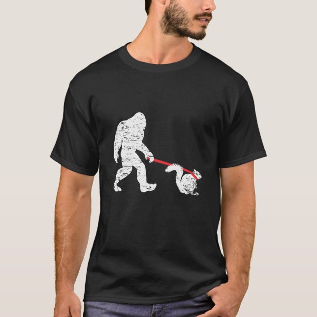 Camiseta Pé Grande Caminhando Esquilo Funny Sasquatch Fan T (Frente)