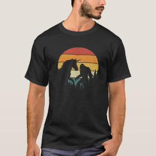 Camiseta Pé Grande Caminhando Unicórnio Cavalo Andando Retr