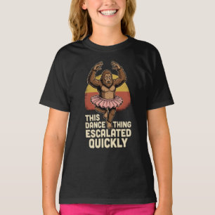 Camiseta Pé Grande Dançando Essa Coisa de Dança Aumentou Rá