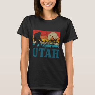 Camiseta Pé Grande de Utah Montanhas Vintage Caça Acampamen