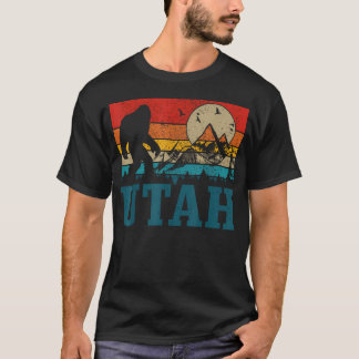Camiseta Pé Grande de Utah Montanhas Vintage Caminhada Acam