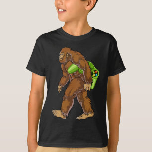 Camiseta Pé Grande Divertido Gamer Sasquatch Video Games Ho